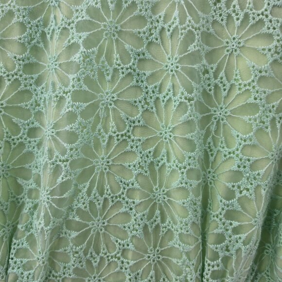 Free People x Greylin Bright Green Suki Embroidered Overlay Midi Dress Small - Picture 7 of 16